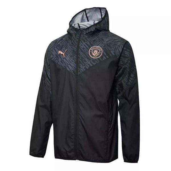 Windjacke Manchester City 2021-2022 Schwarz Günstige Fußballtrikots